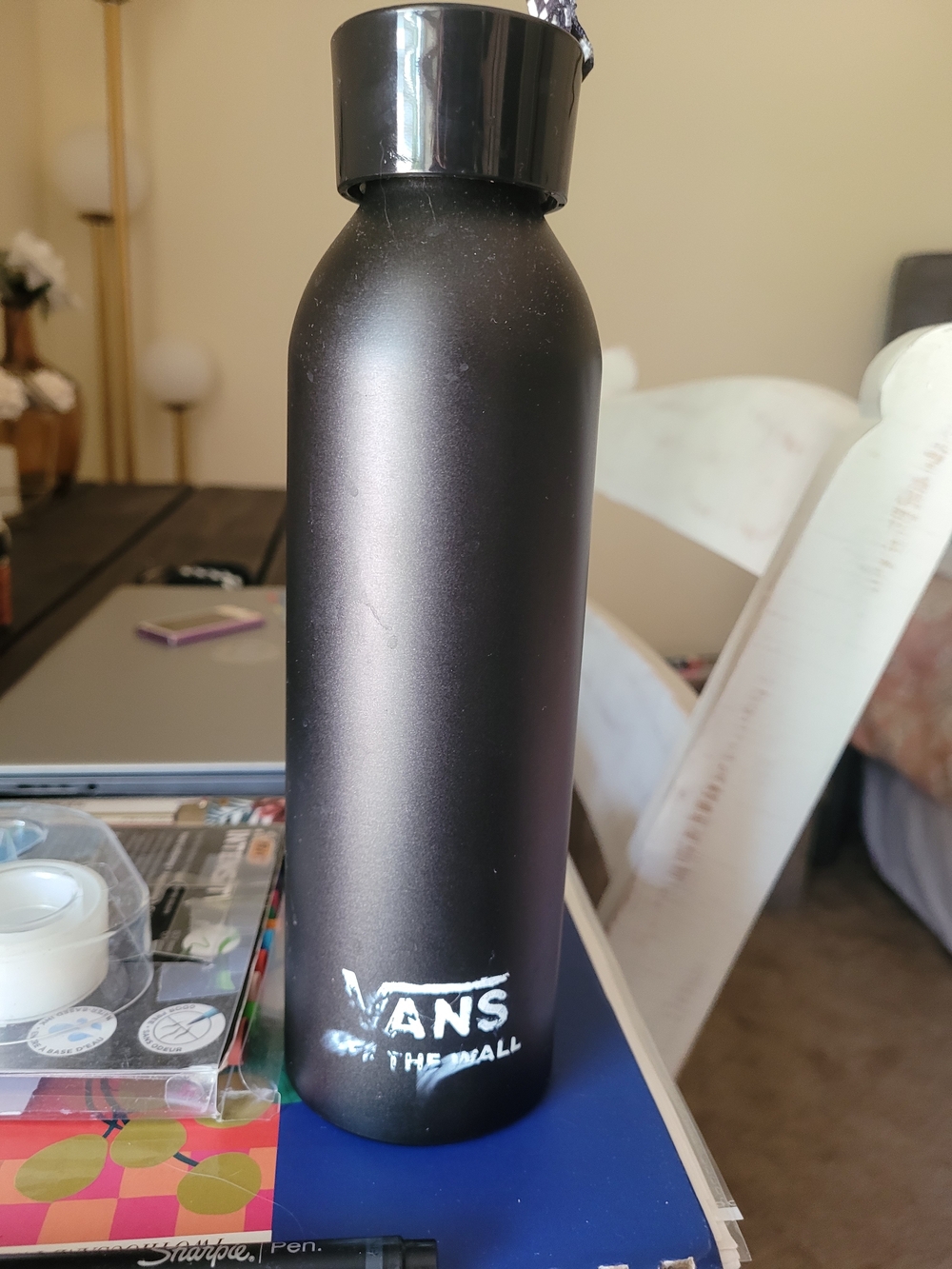Vans Matte Black Stainless Water Bottle